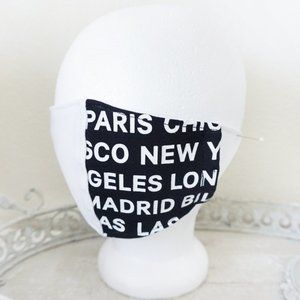 White/Print Streetwear Face Mask